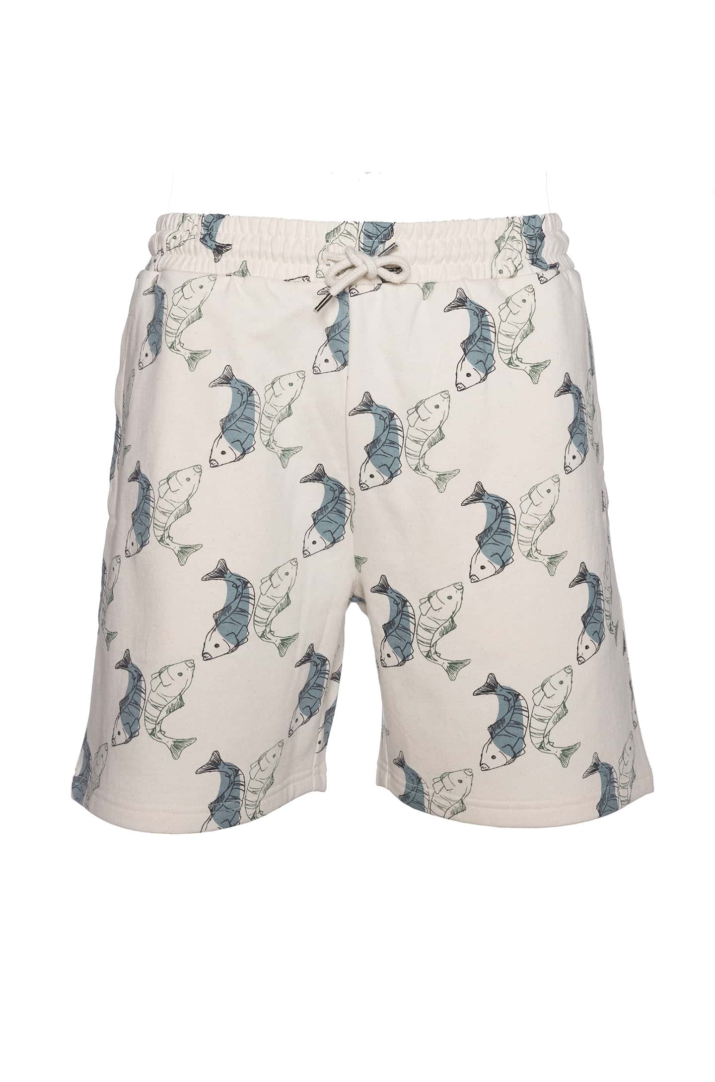 sweatshorts with a fish all over print