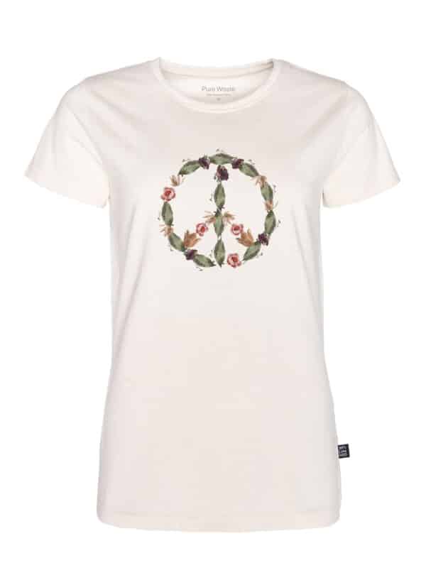 Naisten T-paita peace-merkillä